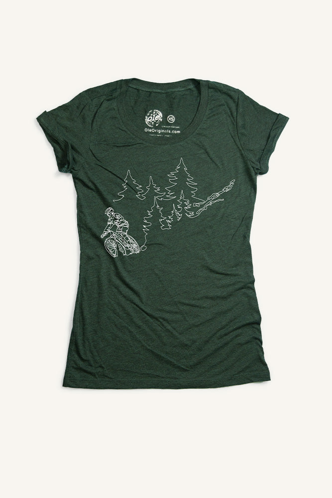 One Line Mountain Bike T-shirt (Womens)