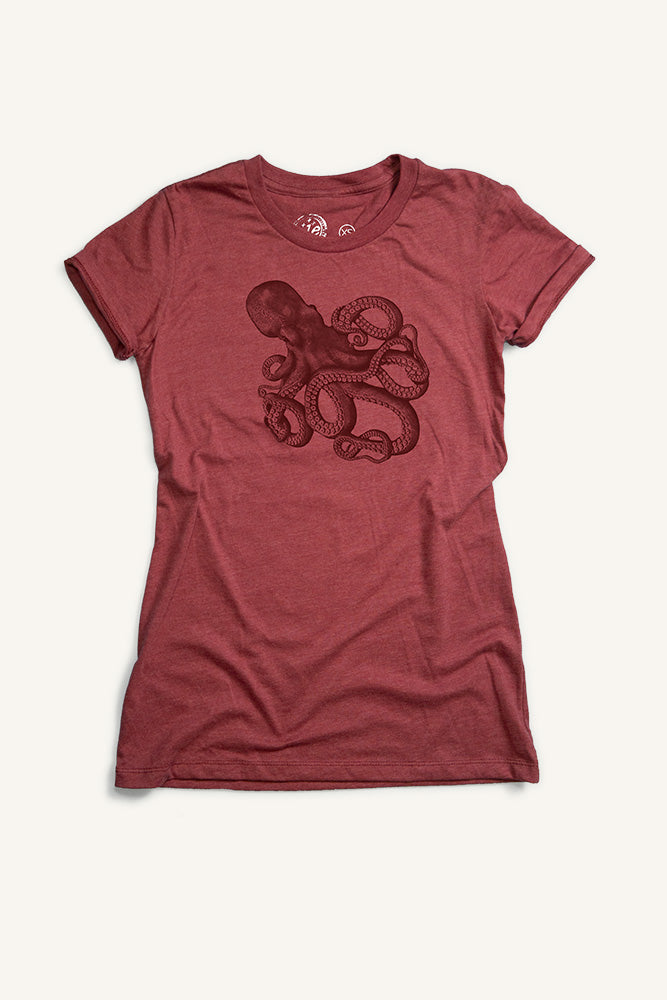 Giant Pacific Octopus T-Shirt (Womens)