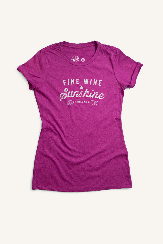 Fine Wine Okanagan T-shirt - Womens - Ole Originals Clothing Co.