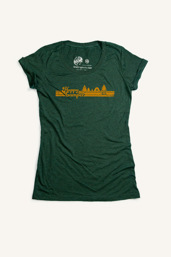 Happy Camper T-shirt - Womens - Ole Originals Clothing Co.