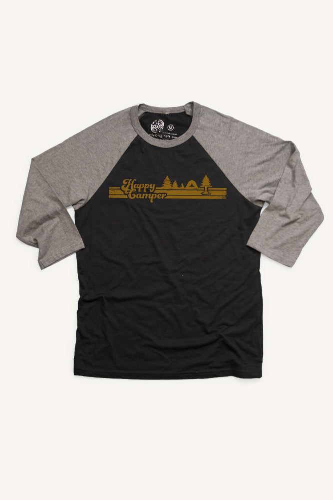 Happy Camper Baseball Shirt (Unisex) - Ole Originals Clothing Co.