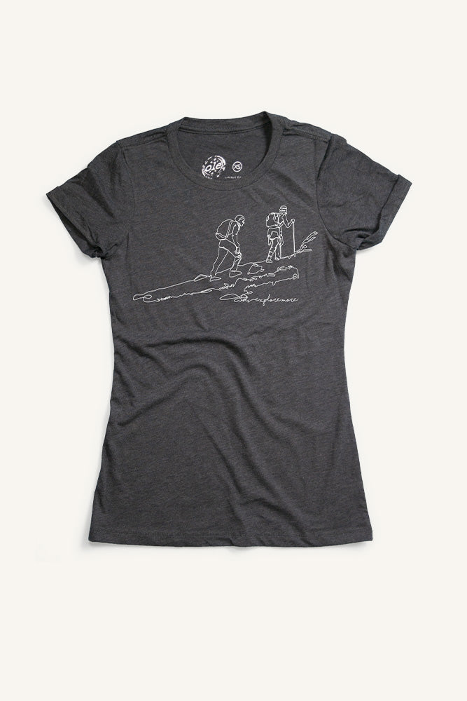 One Line Hikers Explore More T-shirt (Womens)