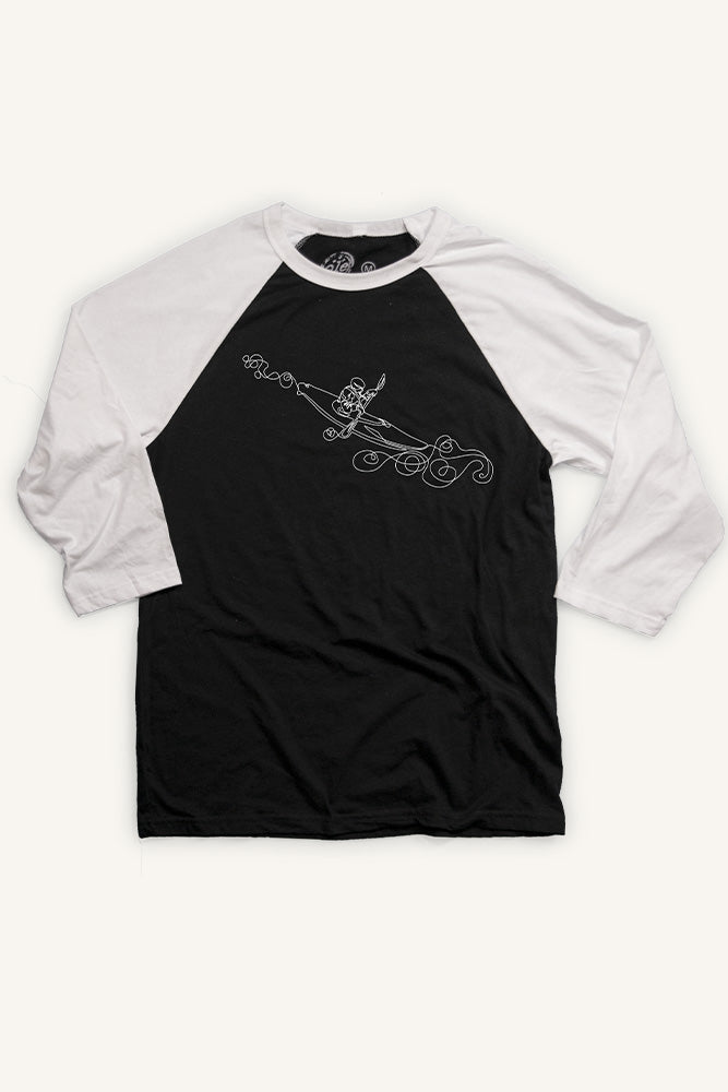 One Line Kayak Baseball Shirt (Unisex)